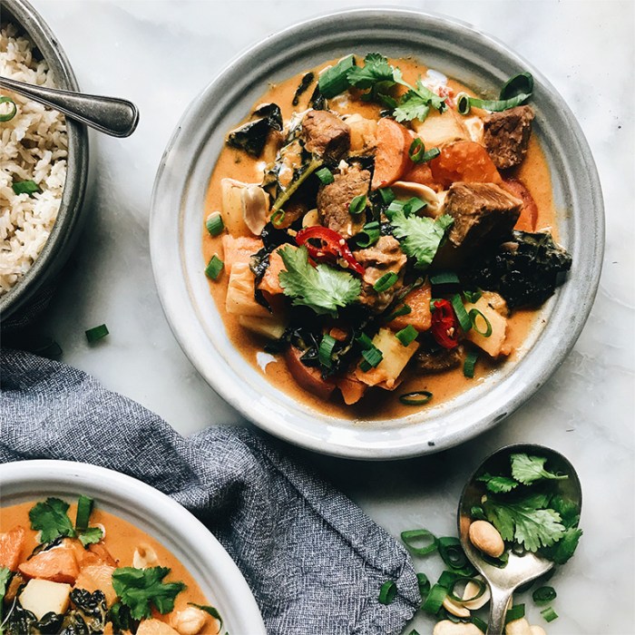 Curried beef with winter vegetables