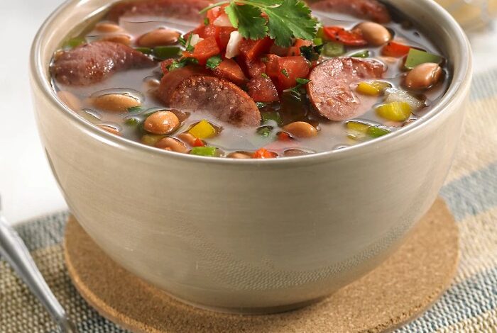 Pinto bean and sausage soup