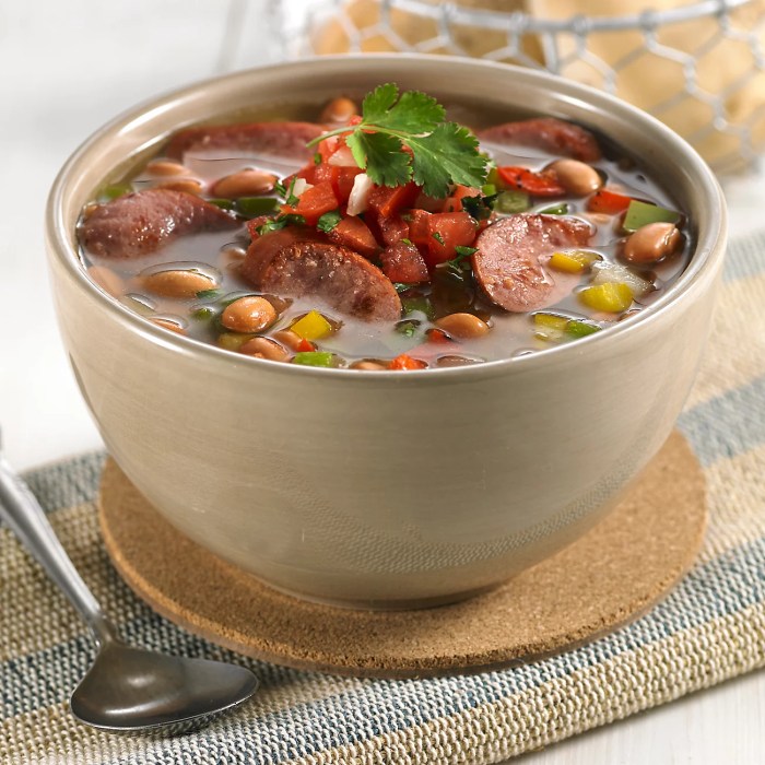 Pinto bean and sausage soup