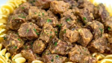 Instant pot beef tips with mushroom gravy