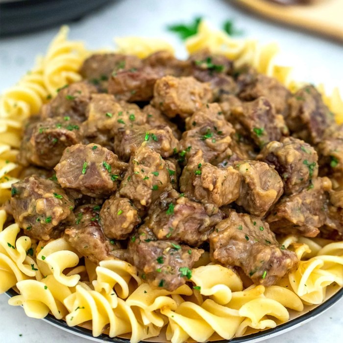 Instant pot beef tips with mushroom gravy