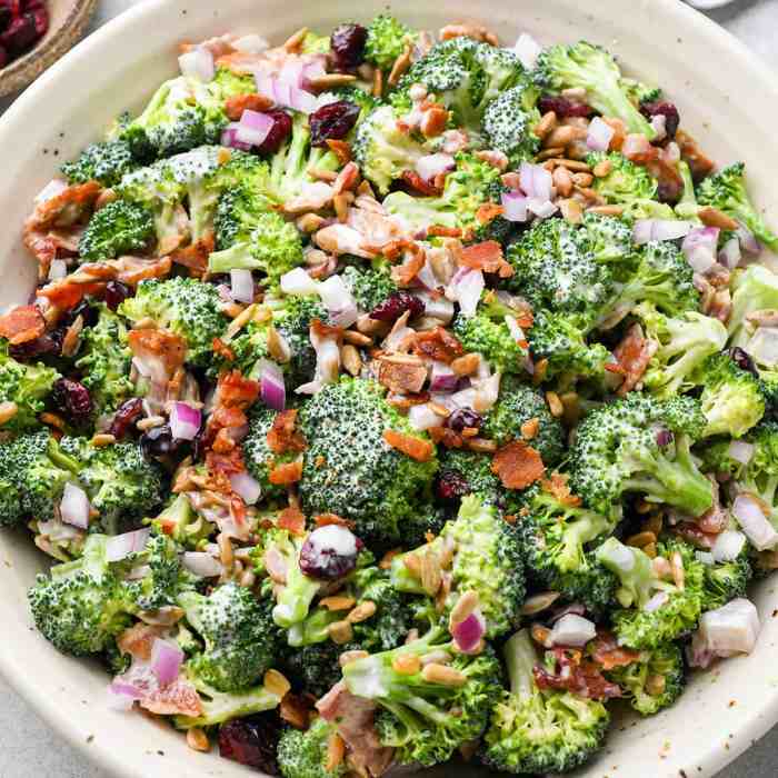 Broccoli and mushroom salad