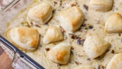 Biscuits and gravy casserole