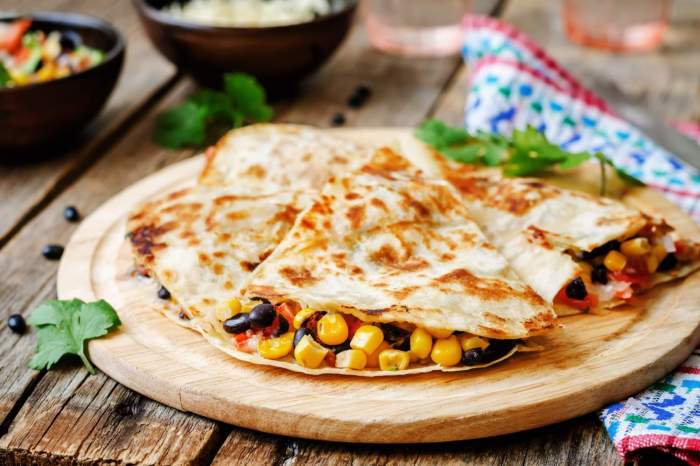 Black bean and corn quesadillas