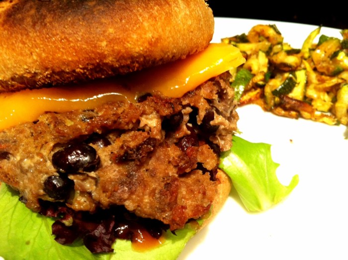 Black bean turkey burgers