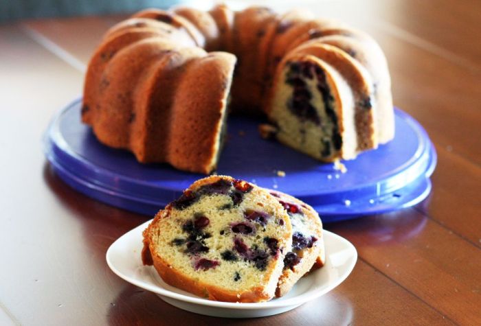 Easy lemon blueberry bundt cake