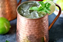 Moscow mule with bourbon