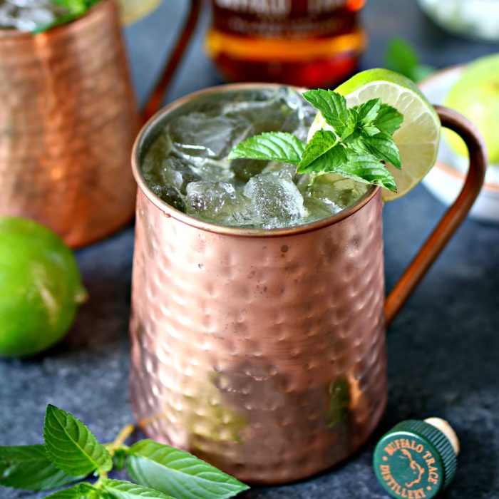 Moscow mule with bourbon