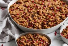 Brendas apple and pomegranate crisp