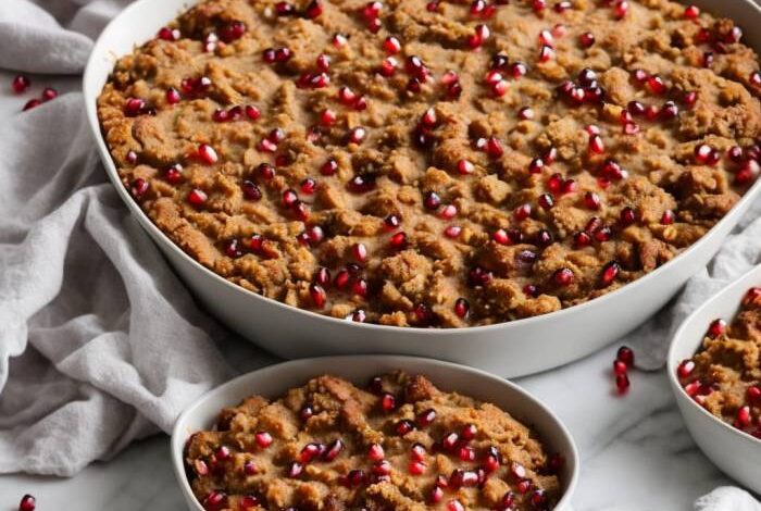 Brendas apple and pomegranate crisp