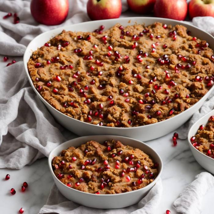 Brendas apple and pomegranate crisp