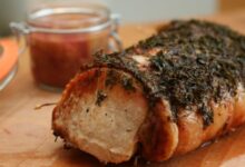 Maple brined pork loin