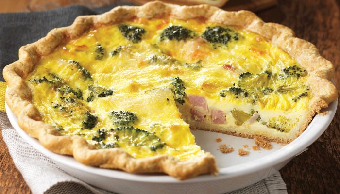 Easy broccoli and ham quiche