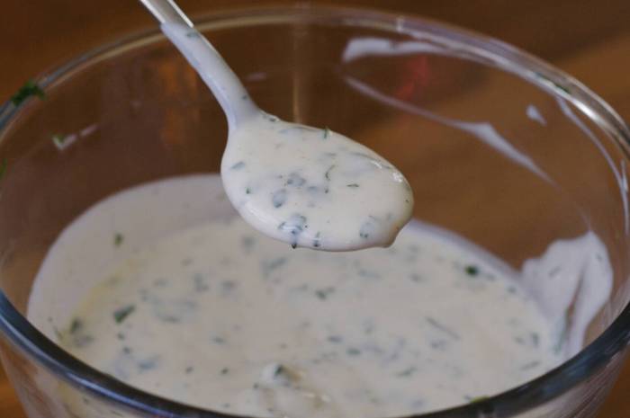 Homemade buttermilk ranch dressing