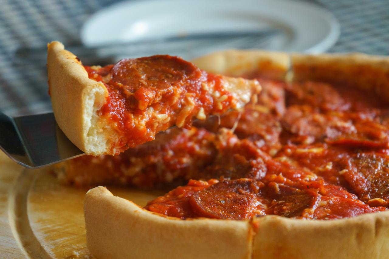 The real chicago deep dish pizza dough