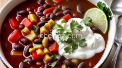 Spicy slow cooker black bean soup