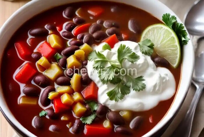 Spicy slow cooker black bean soup
