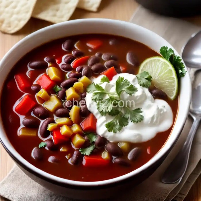 Spicy slow cooker black bean soup