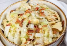 Haluski cabbage and noodles