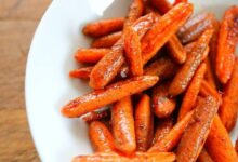 Oven roasted carrots and onions