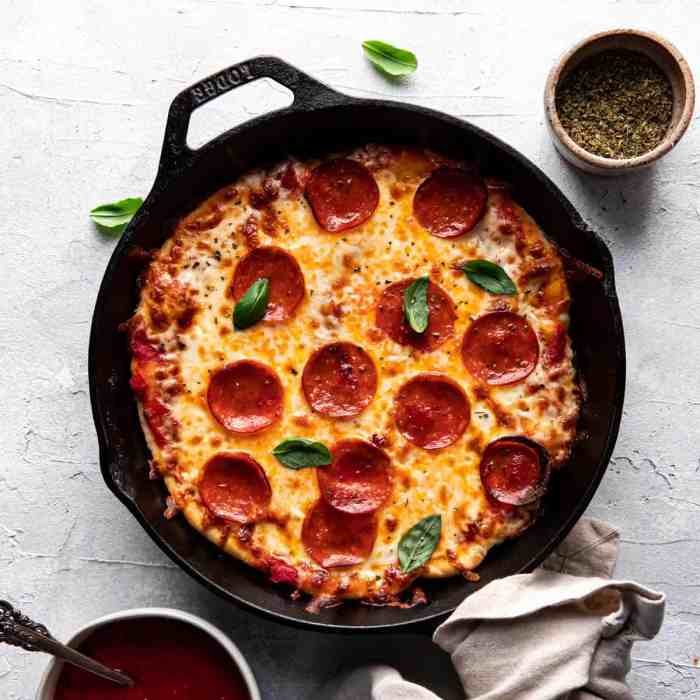 Deep dish cast iron pizza