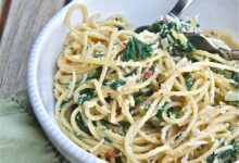 Pasta with swiss chard