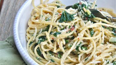 Pasta with swiss chard