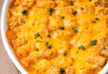 Cheeseburger casserole with tater tots