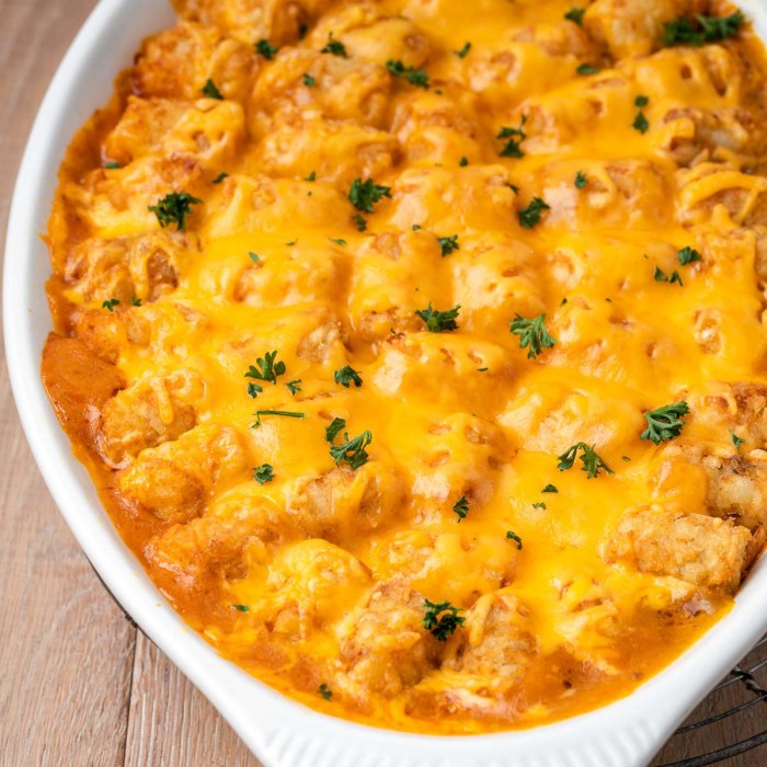 Cheeseburger casserole with tater tots