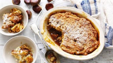 Canadian maple rice pudding