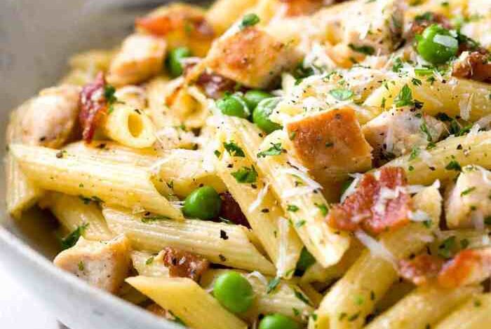 Four cheese chicken carbonara