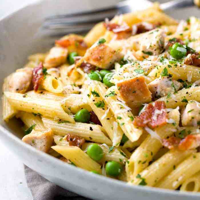 Four cheese chicken carbonara