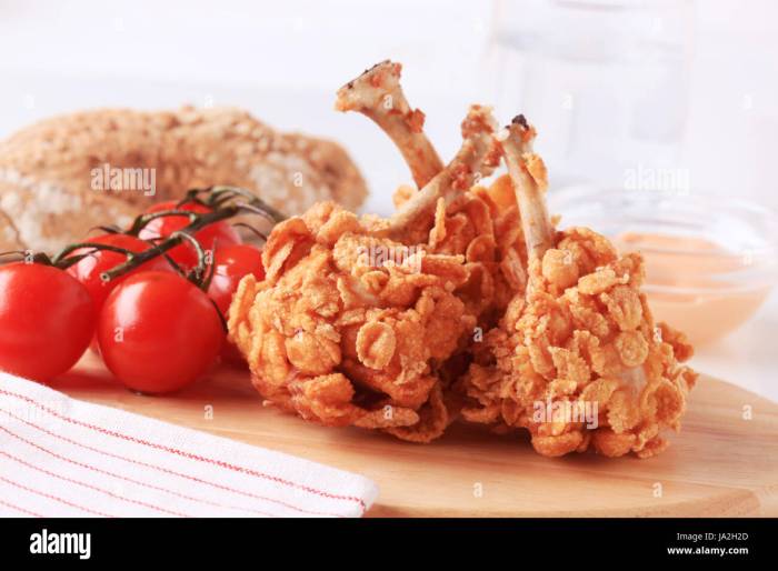 Cornflake crusted chicken drumsticks in the air fryer