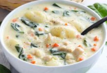 Creamy chicken gnocchi soup