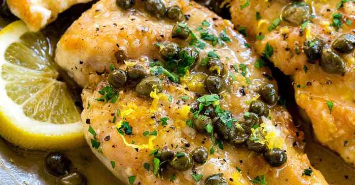 Chicken piccata with capers