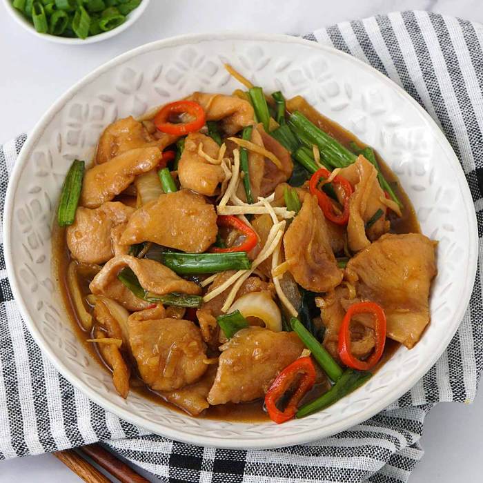 Thai ginger chicken gai pad king