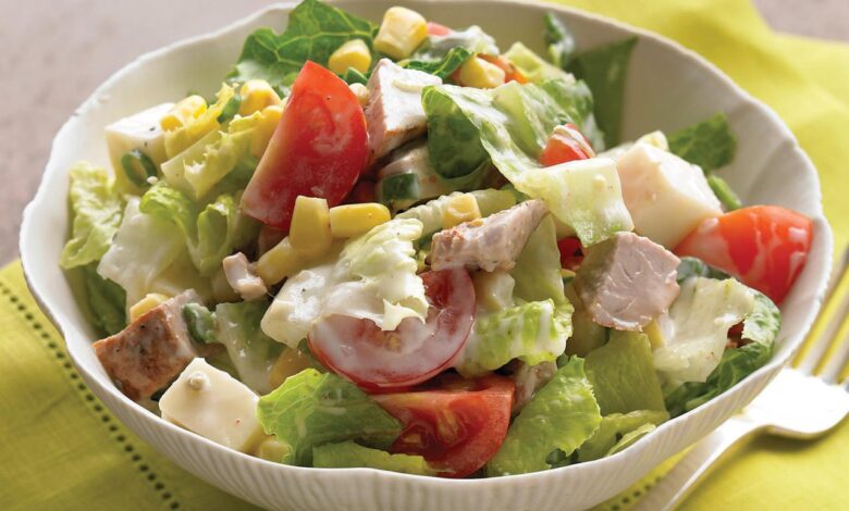 Chopped salad with buttermilk dressing