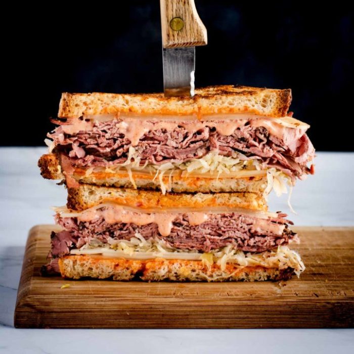 Slow cooked corned beef for sandwiches