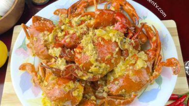 Ginataang alimasag crabs in coconut milk