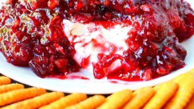 Cranberry cream cheese dip