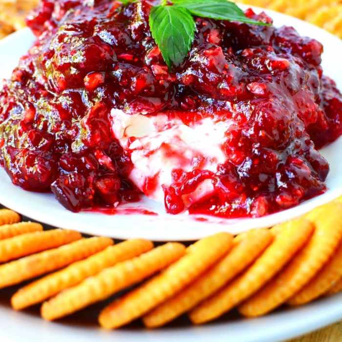 Cranberry cream cheese dip