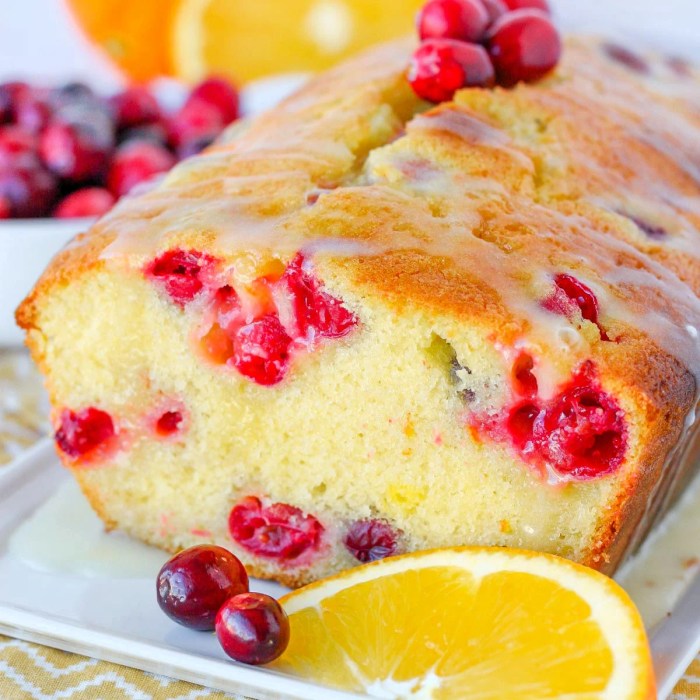 Moist cranberry orange bread