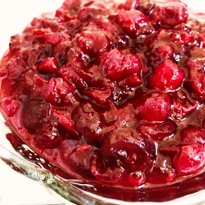 Cranberry sauce with orange juice