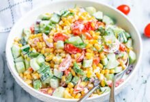 Corn salad with creamy italian dressing