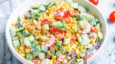 Corn salad with creamy italian dressing