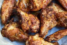 Air fryer herb seasoned chicken wings