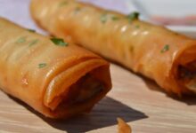 Spicy crab spring rolls