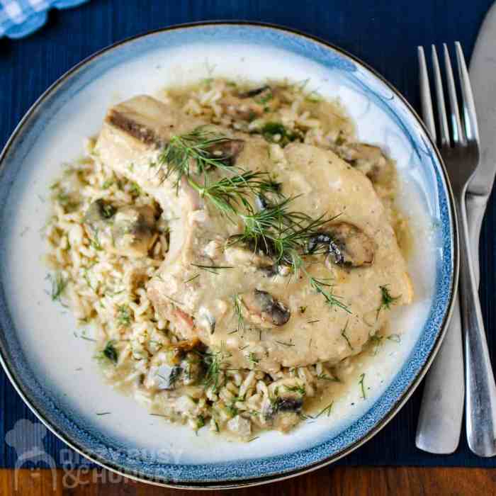 Baked pork chops with cream of mushroom soup