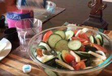 Grandmas cucumber and onion salad