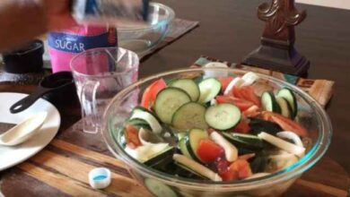 Grandmas cucumber and onion salad